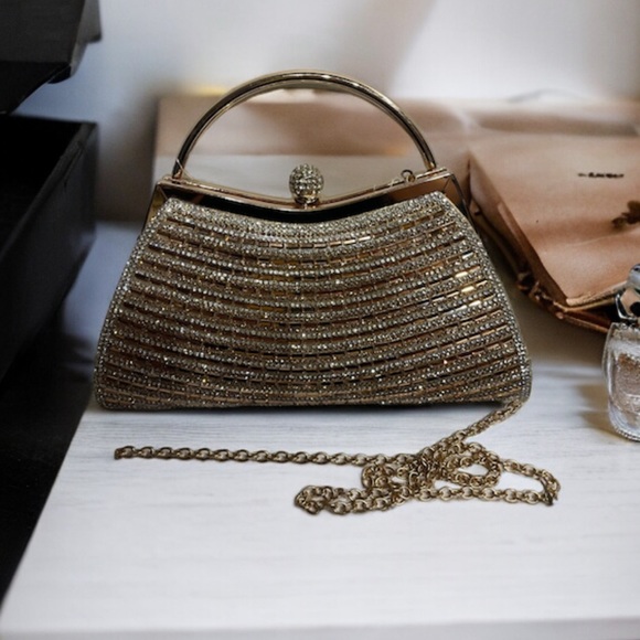 d’margeuax Handbags - D’murgeaux gold bedazzle purse